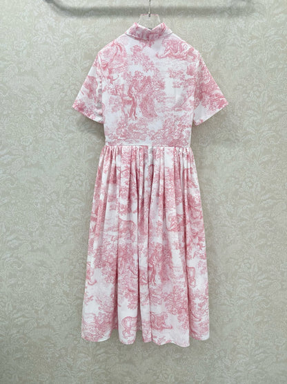 D 25 New Jungle Animal Print Short Sleeve Long Dresses