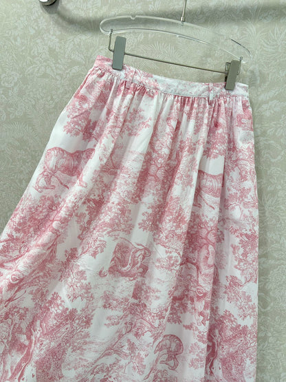 D 25 New Jungle Animal Print Pleated Half Skirt