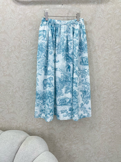 D 25 New Jungle Animal Print Pleated Half Skirt