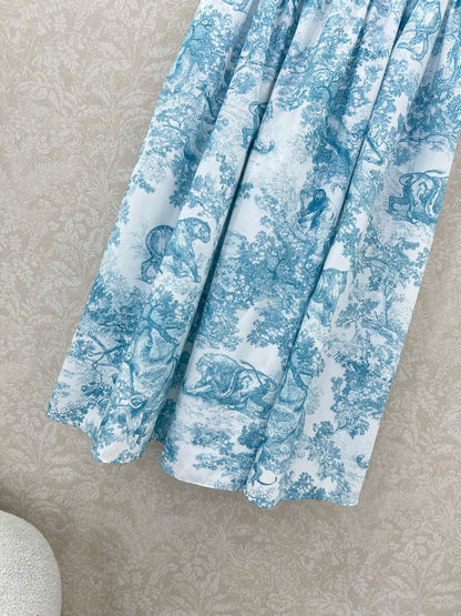 D 25 New Jungle Animal Print Pleated Half Skirt