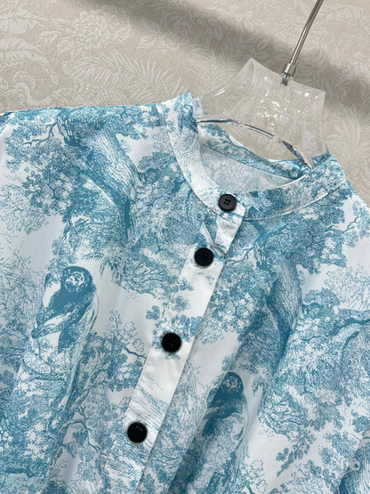 D 25 New Jungle Animal Print Short Sleeve Dress