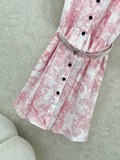 D 25 New Jungle Animal Print Short Sleeve Dress