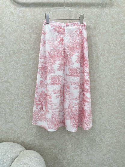 D 25 New Jungle animal print, two side buttons half skirt