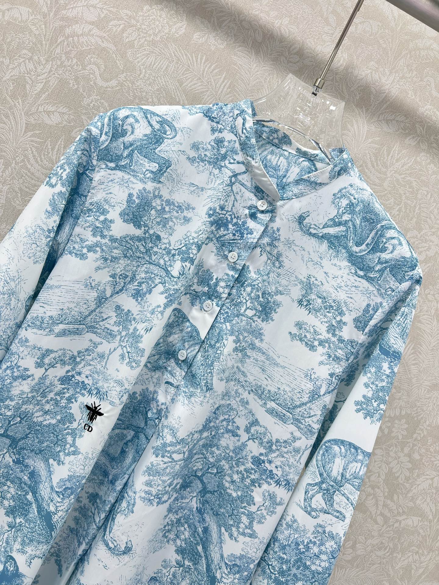 D 25 New Shirt Jungle Animal Print Long Sleeve Shirt