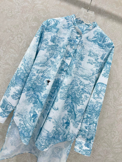 D 25 New Shirt Jungle Animal Print Long Sleeve Shirt
