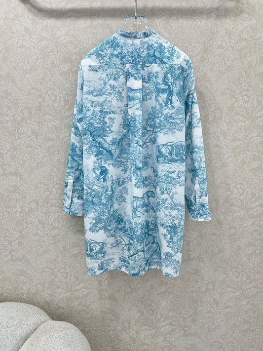 D 25 New Shirt Jungle Animal Print Long Sleeve Shirt
