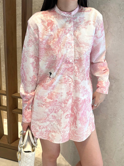 D 25 New Shirt Jungle Animal Print Long Sleeve Shirt