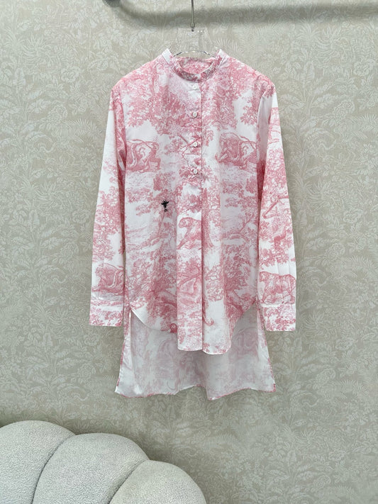 D 25 New Shirt Jungle Animal Print Long Sleeve Shirt