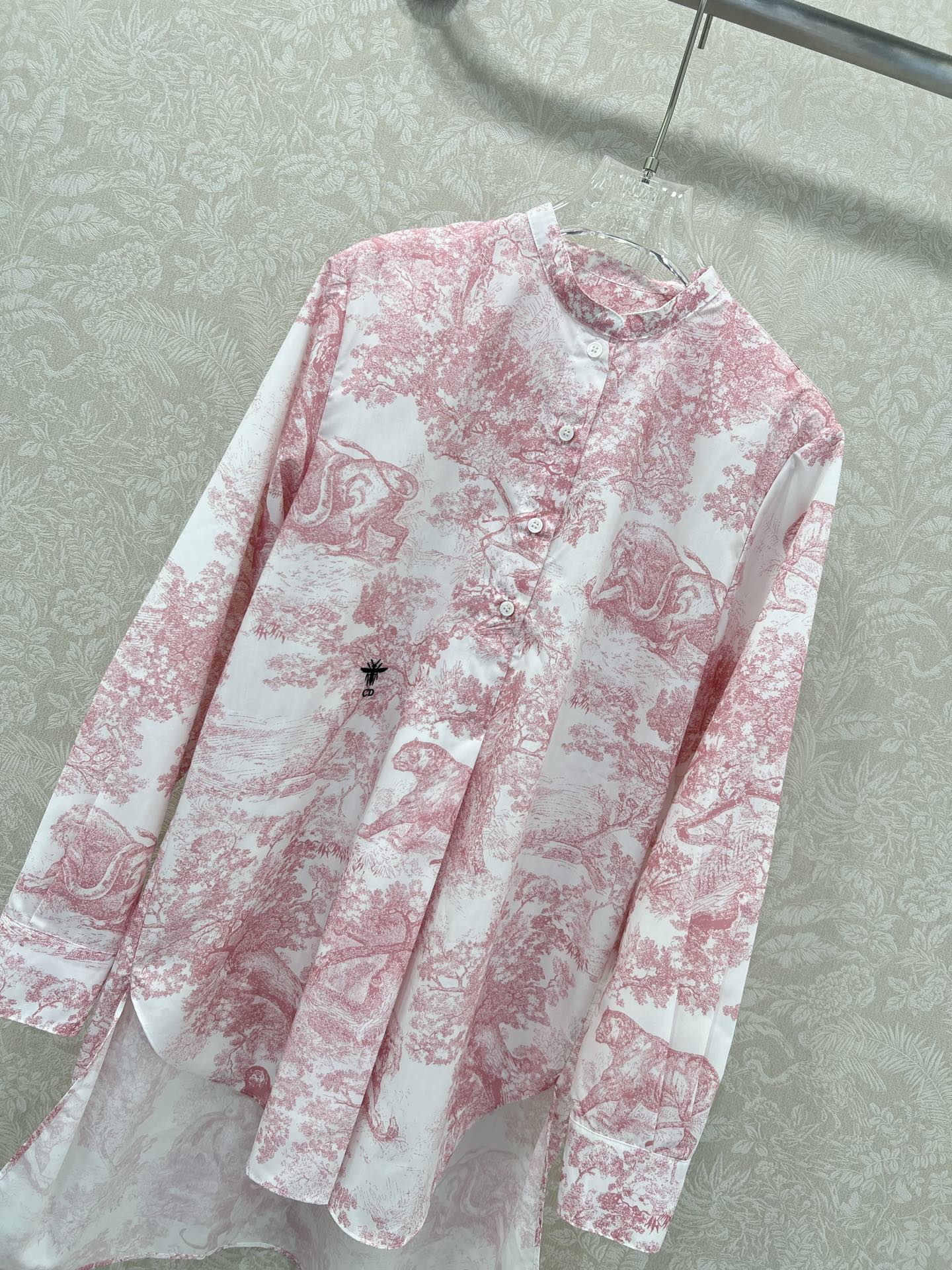 D 25 New Shirt Jungle Animal Print Long Sleeve Shirt