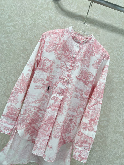 D 25 New Shirt Jungle Animal Print Long Sleeve Shirt