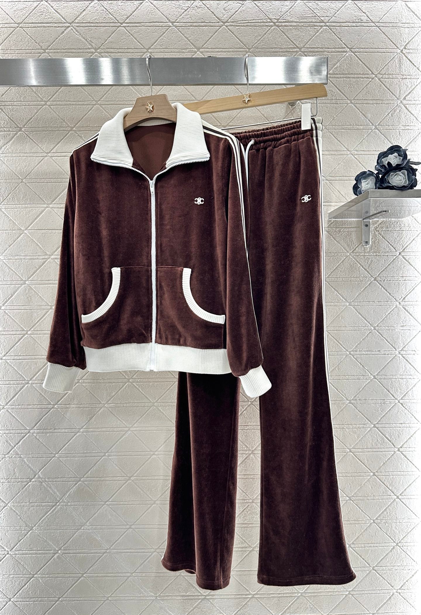 Ce 25 Velvet leisure jacket and pants set