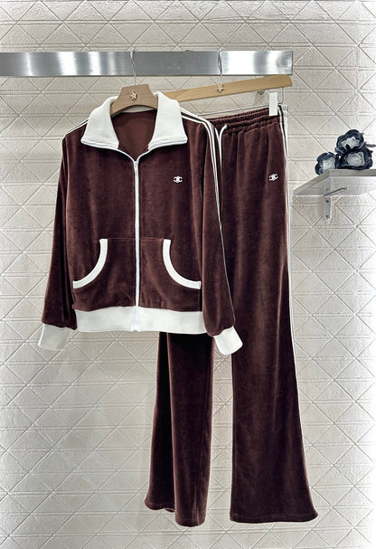Ce 25 Velvet leisure jacket and pants set