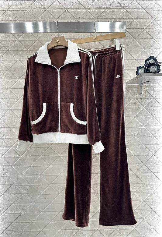Ce 25 Velvet leisure jacket and pants set