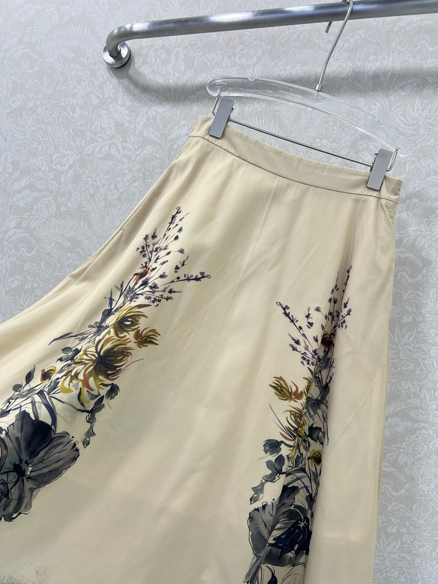 D 25 New ink painting print half skirt