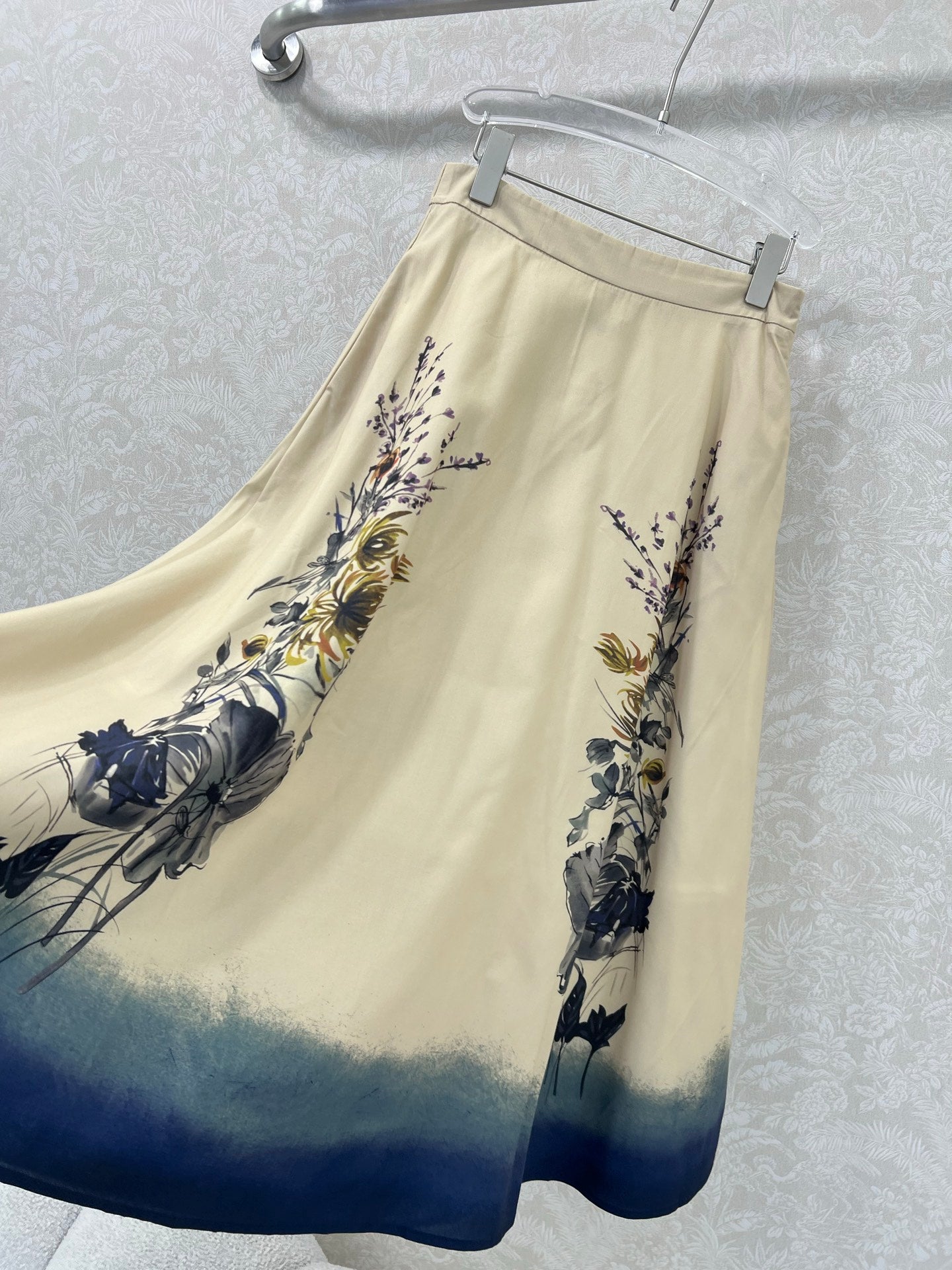 D 25 New ink painting print half skirt