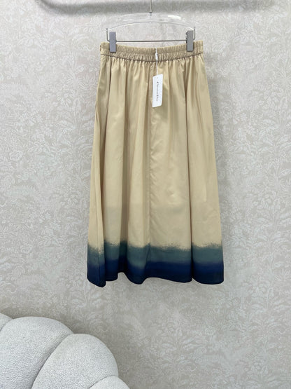 D 25 New ink painting print half skirt
