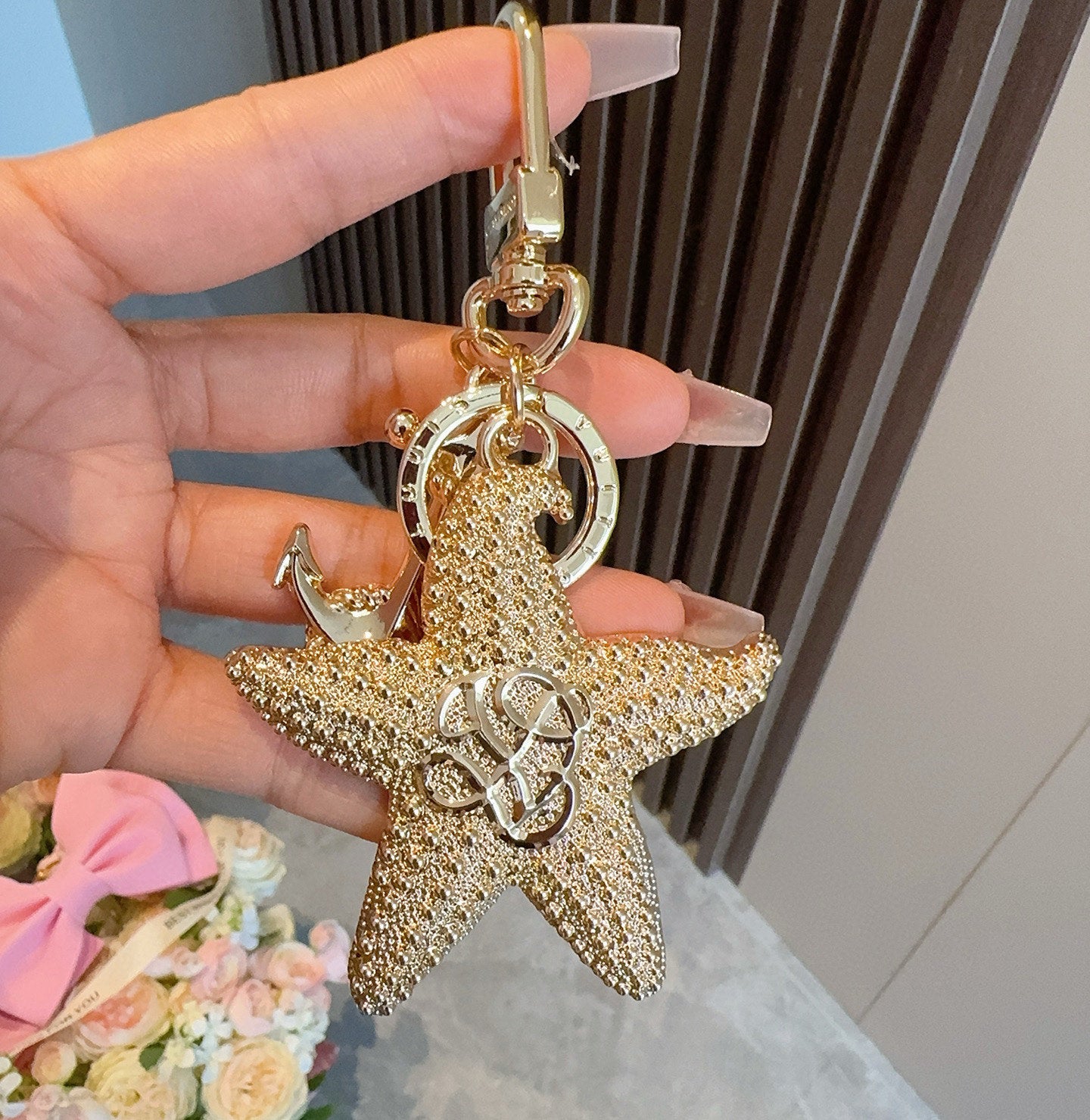 L 25 New Starfish keychain Bag charm