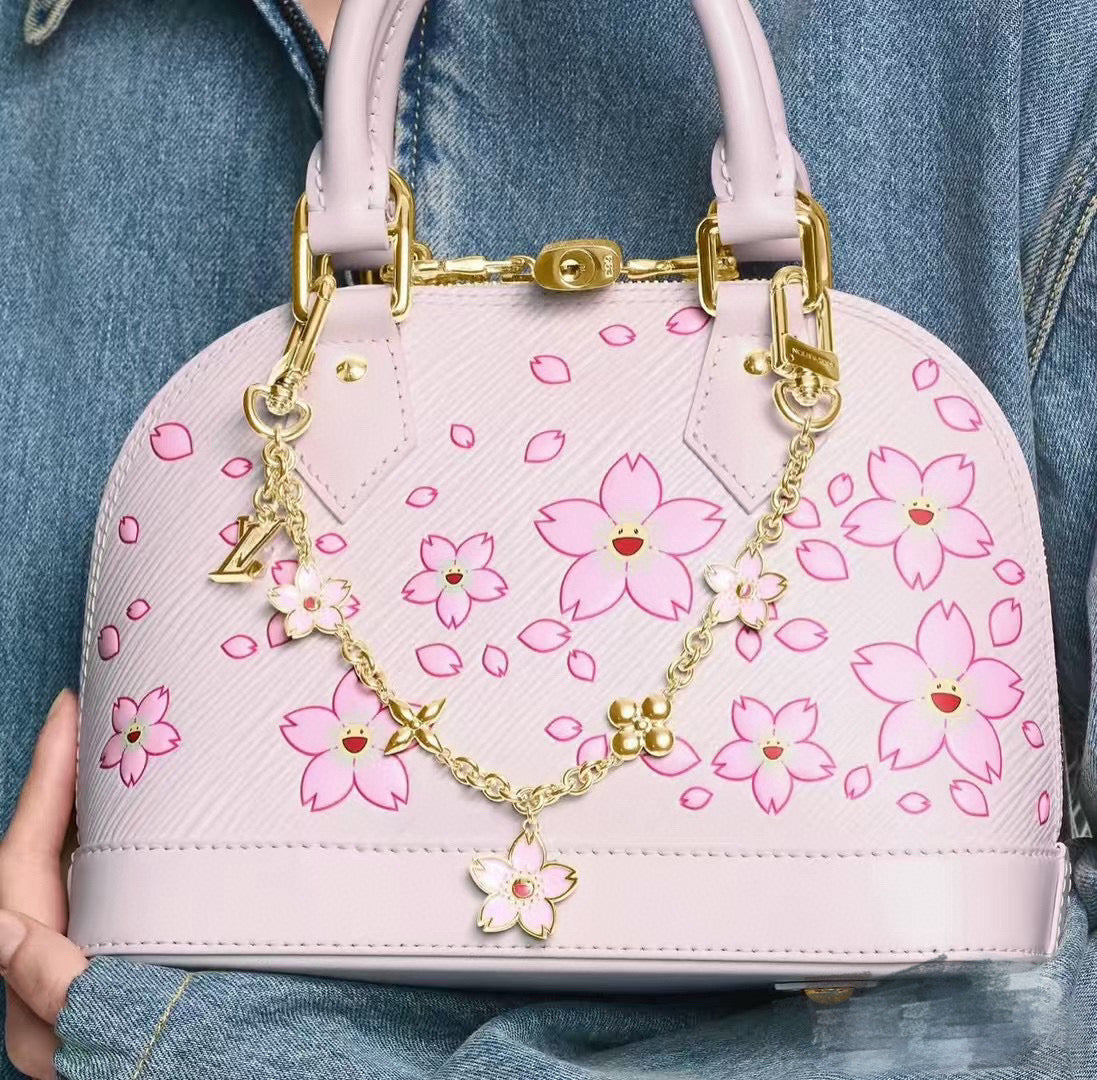 L 25 New Co-branded Cherry Blossom Keychain Bag Charms
