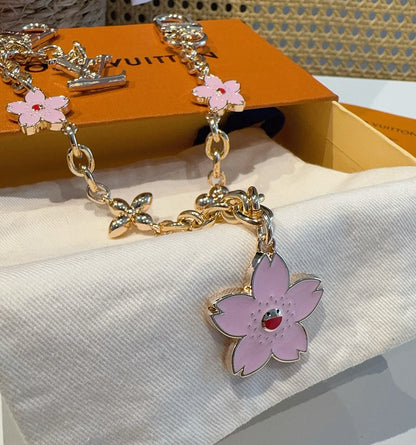 L 25 New Co-branded Cherry Blossom Keychain Bag Charms