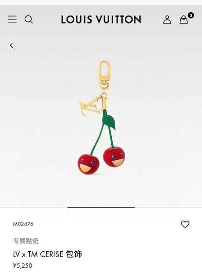 L 25 Keychain Bag charm x Cerise
