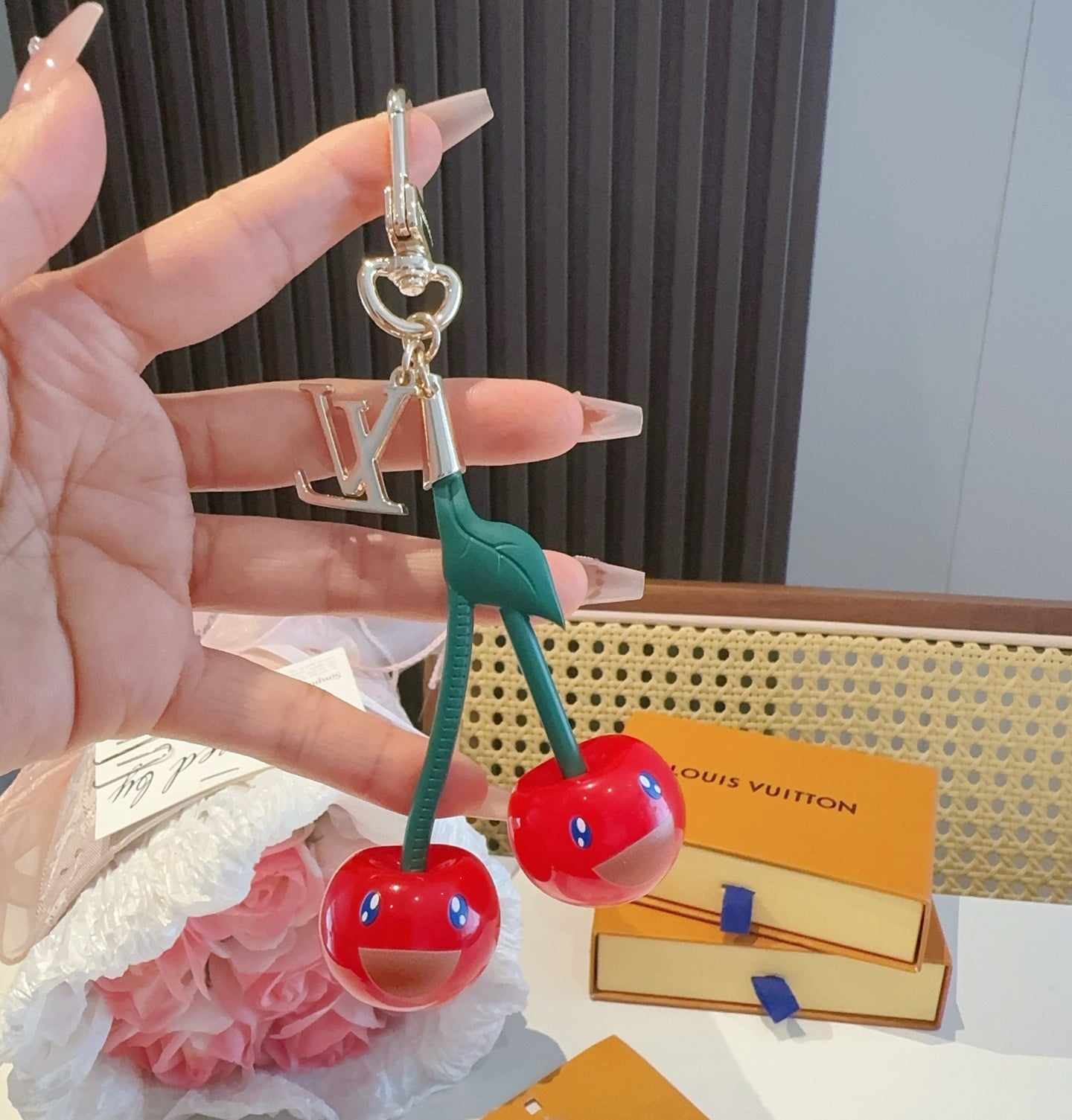L 25 Keychain Bag charm x Cerise