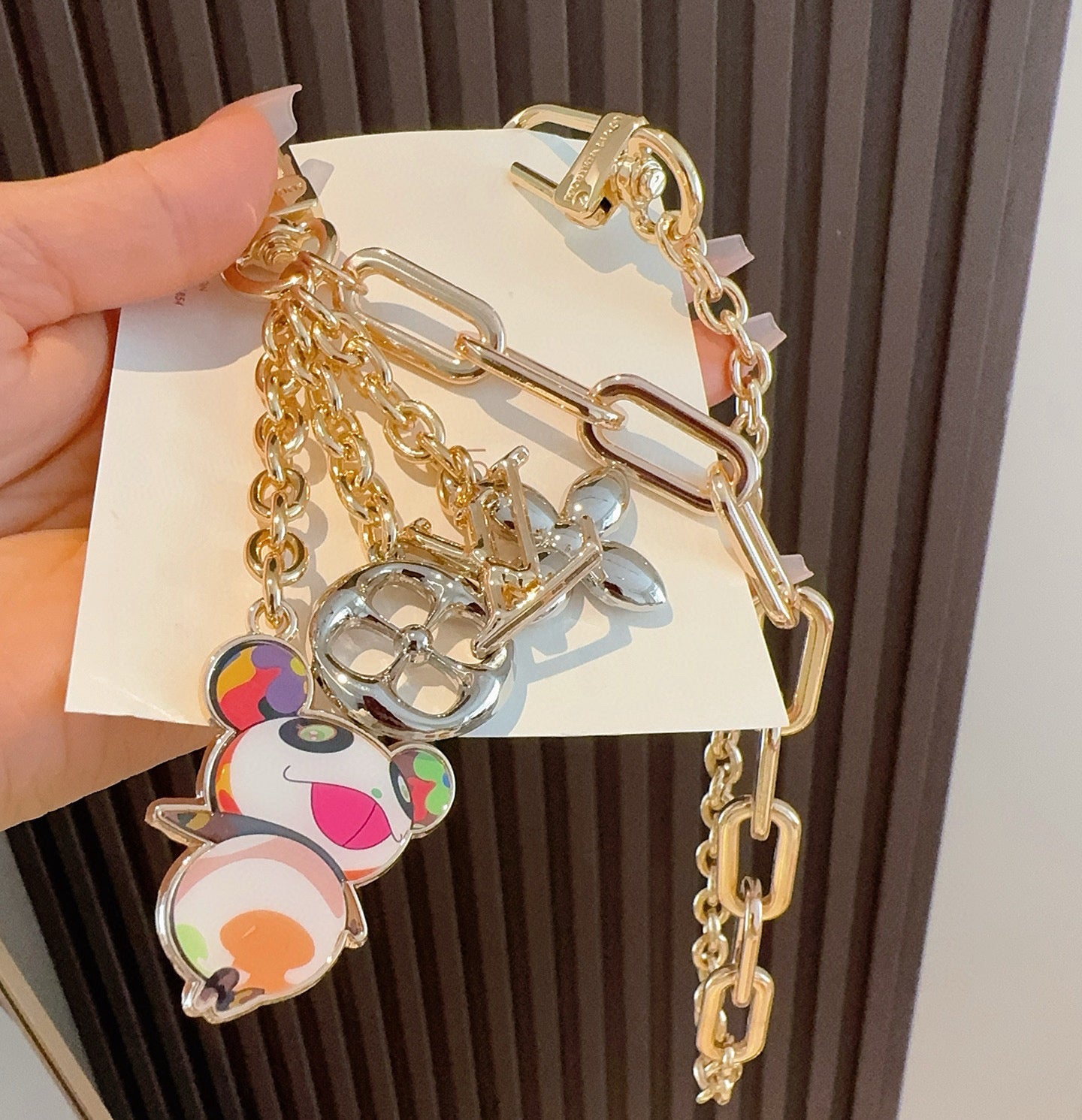 L 25 Co-branded Panda Keychain Bag Accessories
