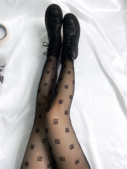 Bru Classic flocked letter stockings