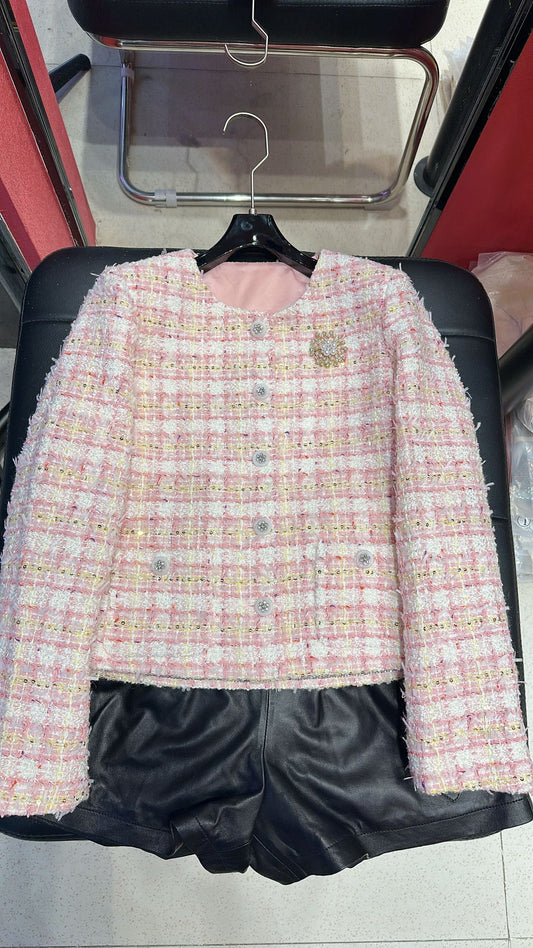 C 25 Colorful tweed woven jacket