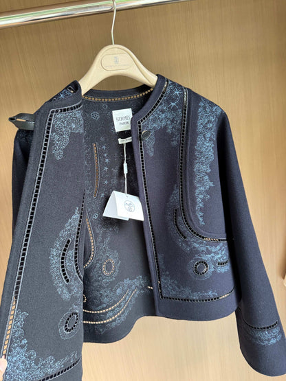 He 25 Embroidered cashmere jacket