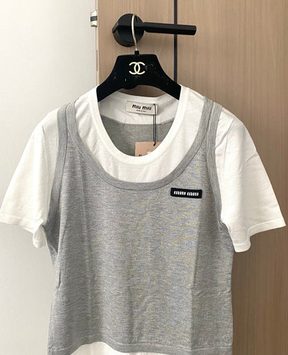 M 25 Fake two-piece short sleeves