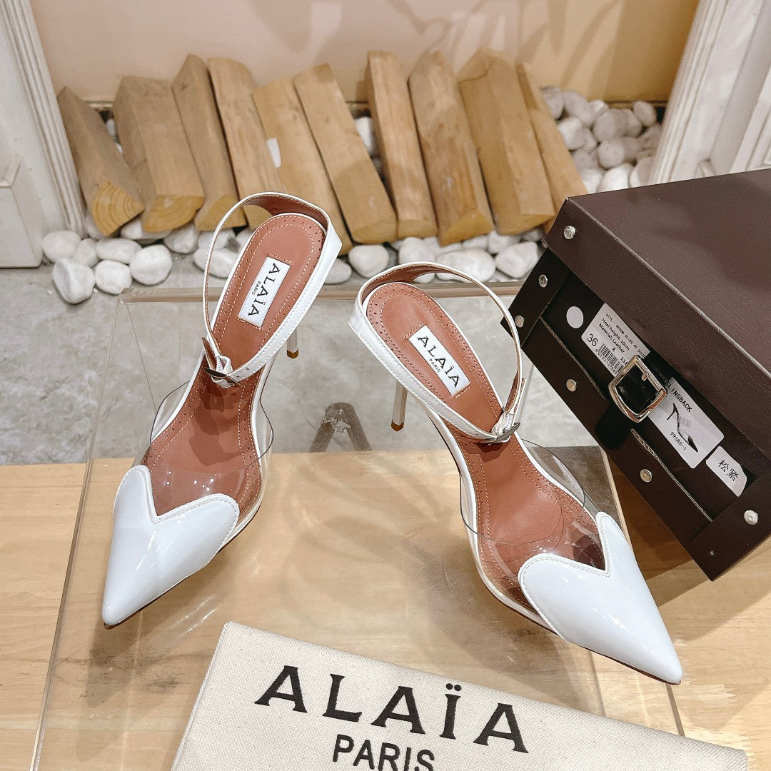 25 Bright patent leather high heels