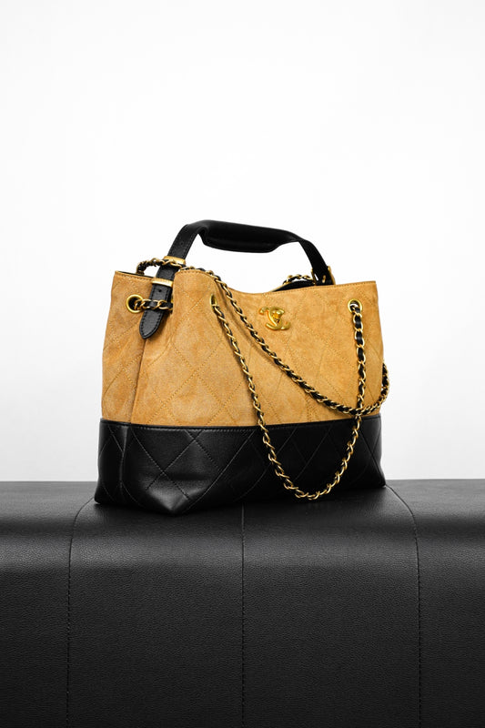 C 25A Suede Tote Shoulder Bag