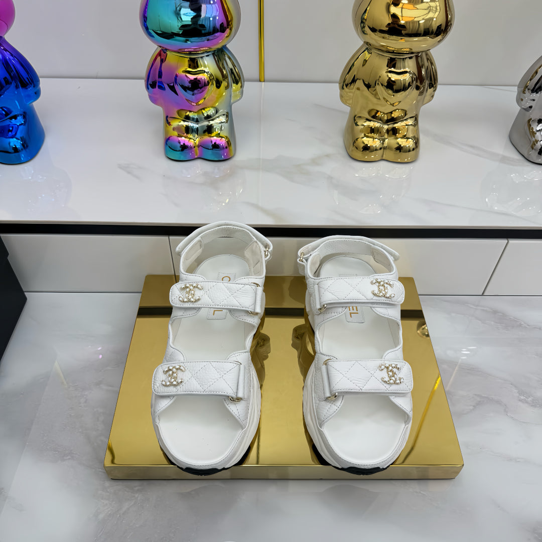 C 25 Velcro Slippers Casual Beach Shoes
