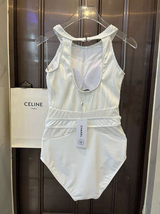 C 25 New Premium White One-piece Swimsuit