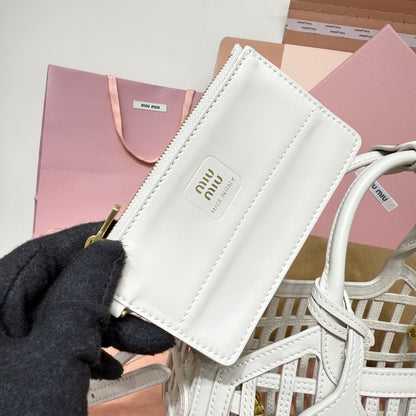 M 25 New Product Vegetable Basket Sea Salt White Soft Naa Leather Handbag 5BA294