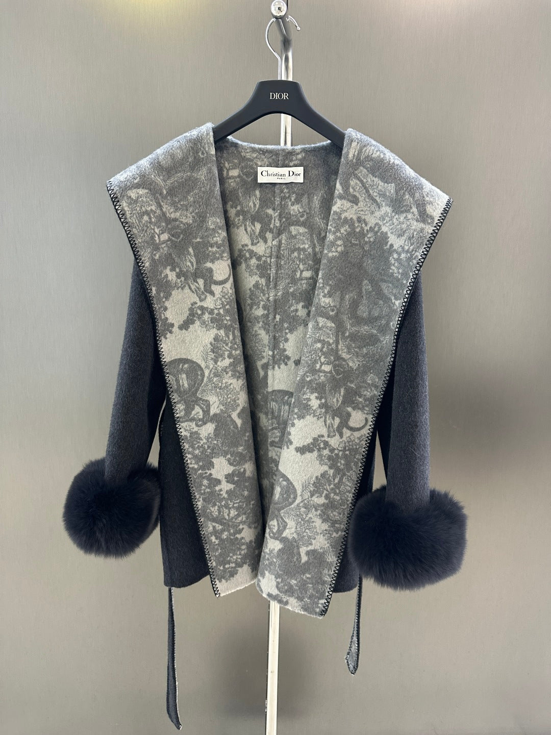 Di 25 Jungle print wool jacket(BROWN/NAVY)