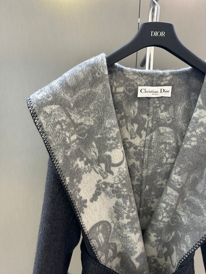 Di 25 Jungle print wool jacket(BROWN/NAVY)
