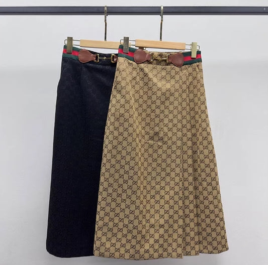 G 25 Summer New Letter Dark Print Half Skirt