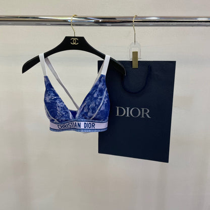 D 25 New Blue Split Swimsuit