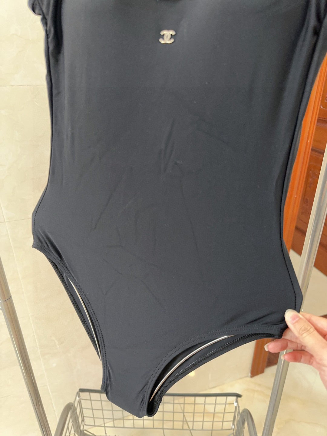 C 25 Floral halter trim One-piece swimsuit