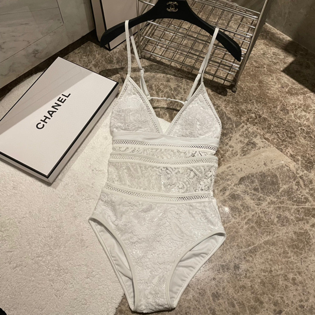 C 25 Cutout Mesh One-piece Swimsuit
