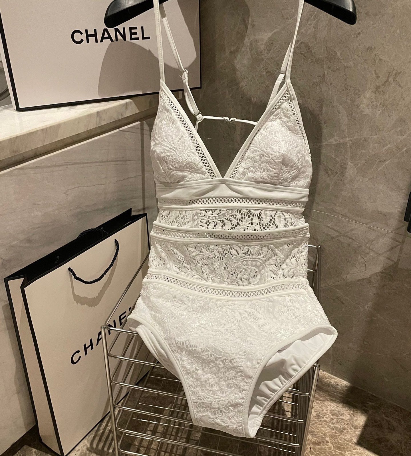 C 25 Cutout Mesh One-piece Swimsuit