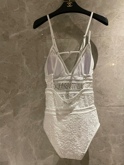 C 25 Cutout Mesh One-piece Swimsuit