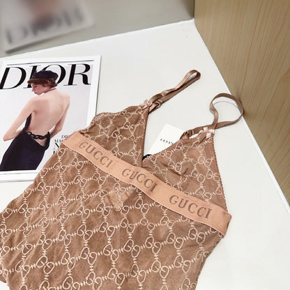 G 25 Bronze Camisole One-piece Swimsuit