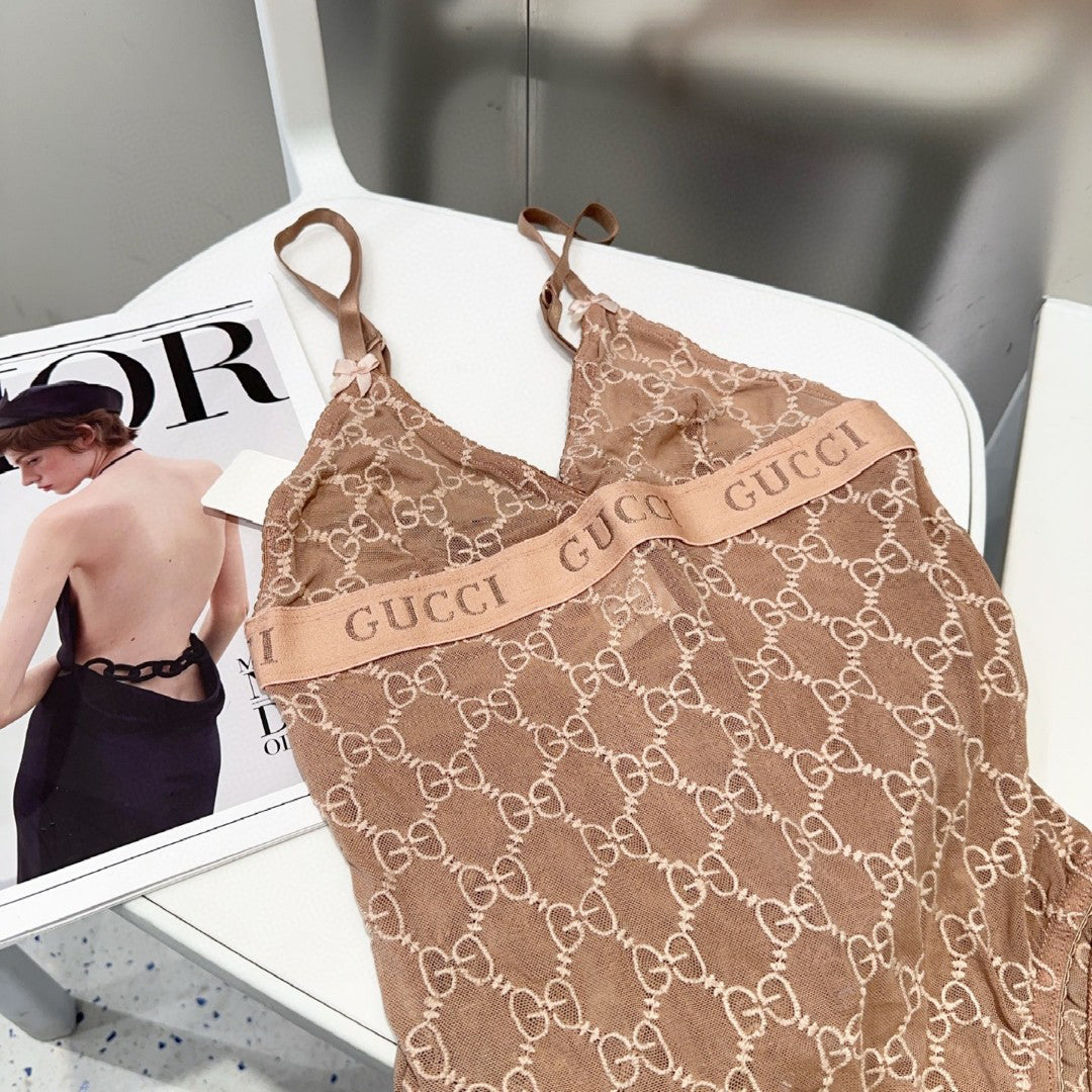 G 25 Bronze Camisole One-piece Swimsuit