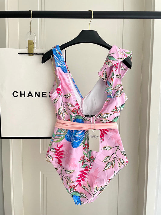V 25 New Pink One-piece Swimsuit