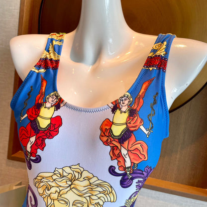 Ve 25 Logo Pattern Fancy One-piece Swimsuit