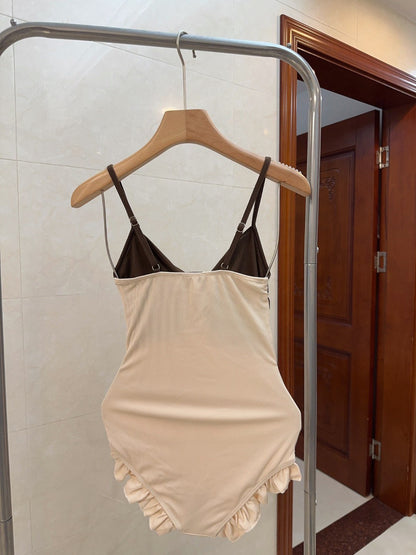 C 25 Shawl + Halter One-piece Swimsuit Set