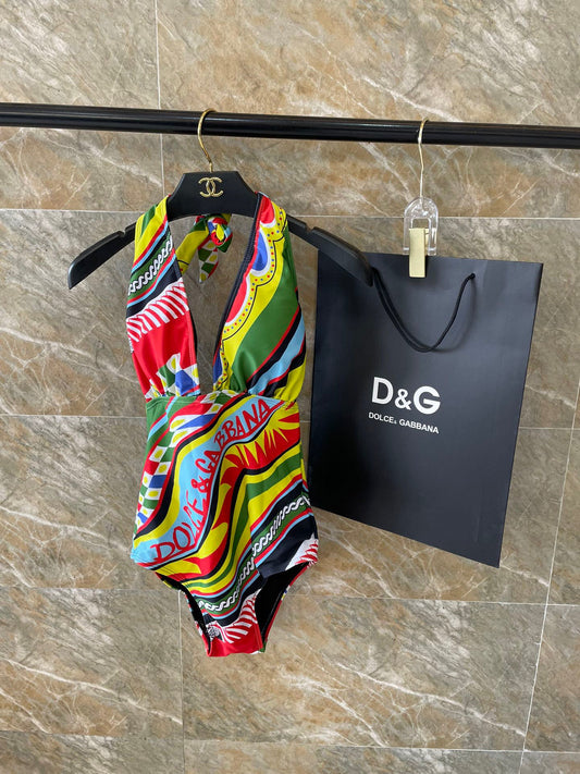 Do 25 New One-piece Swimsuit Letter Print