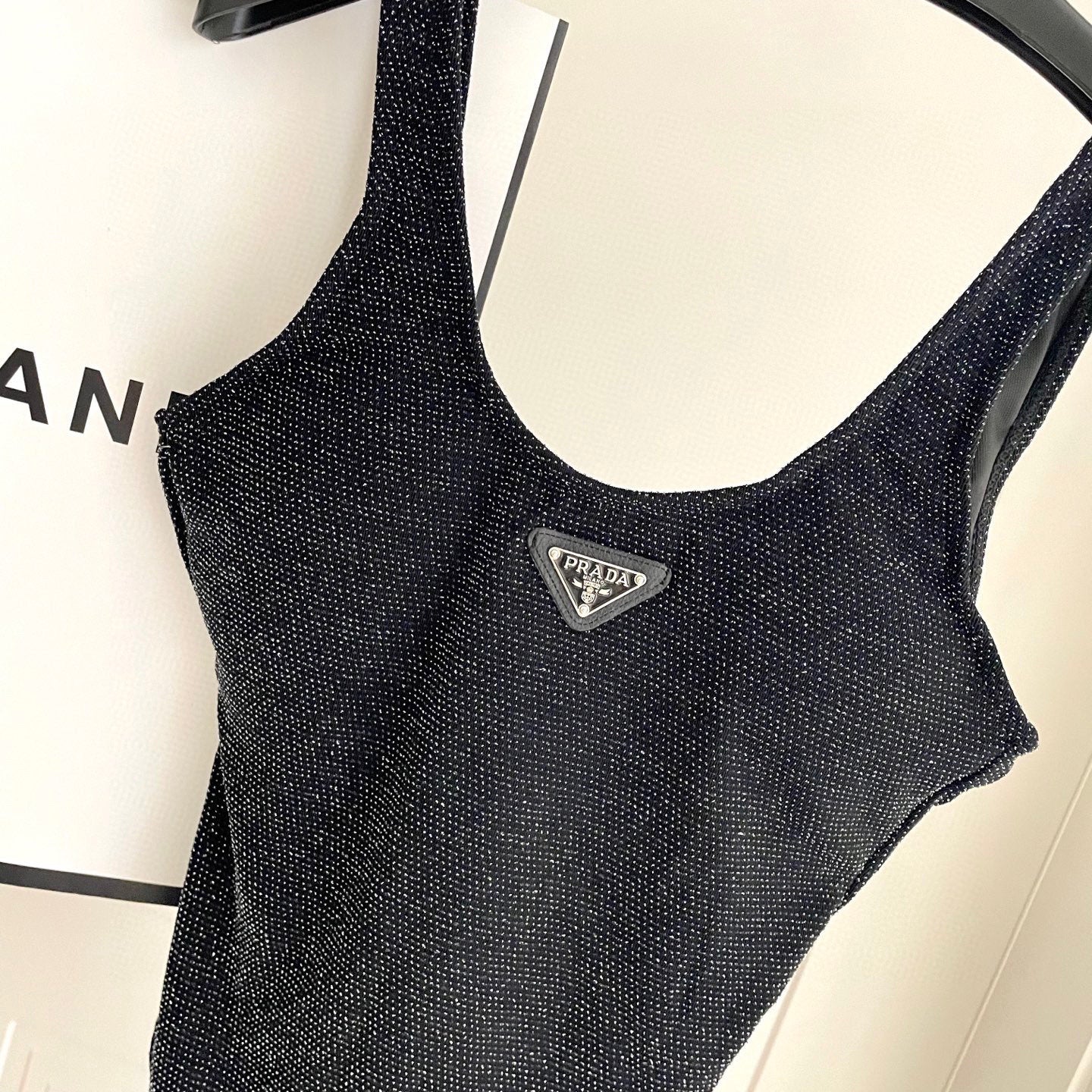 P 25 Glitter Black One Piece Swimsuit